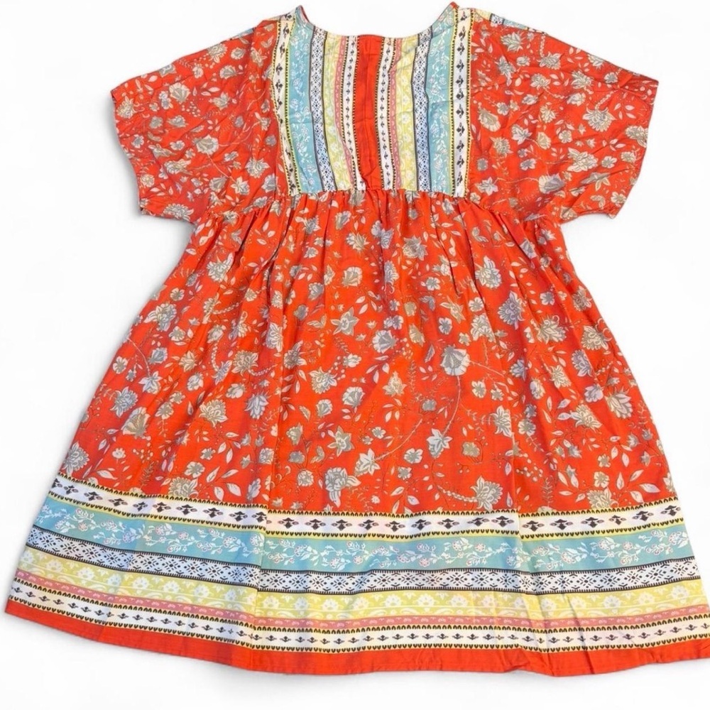 Haptics Floral Boho Peasant Dress Women’s 3X Festival Vacation Summer Colorful - Picture 5 of 7